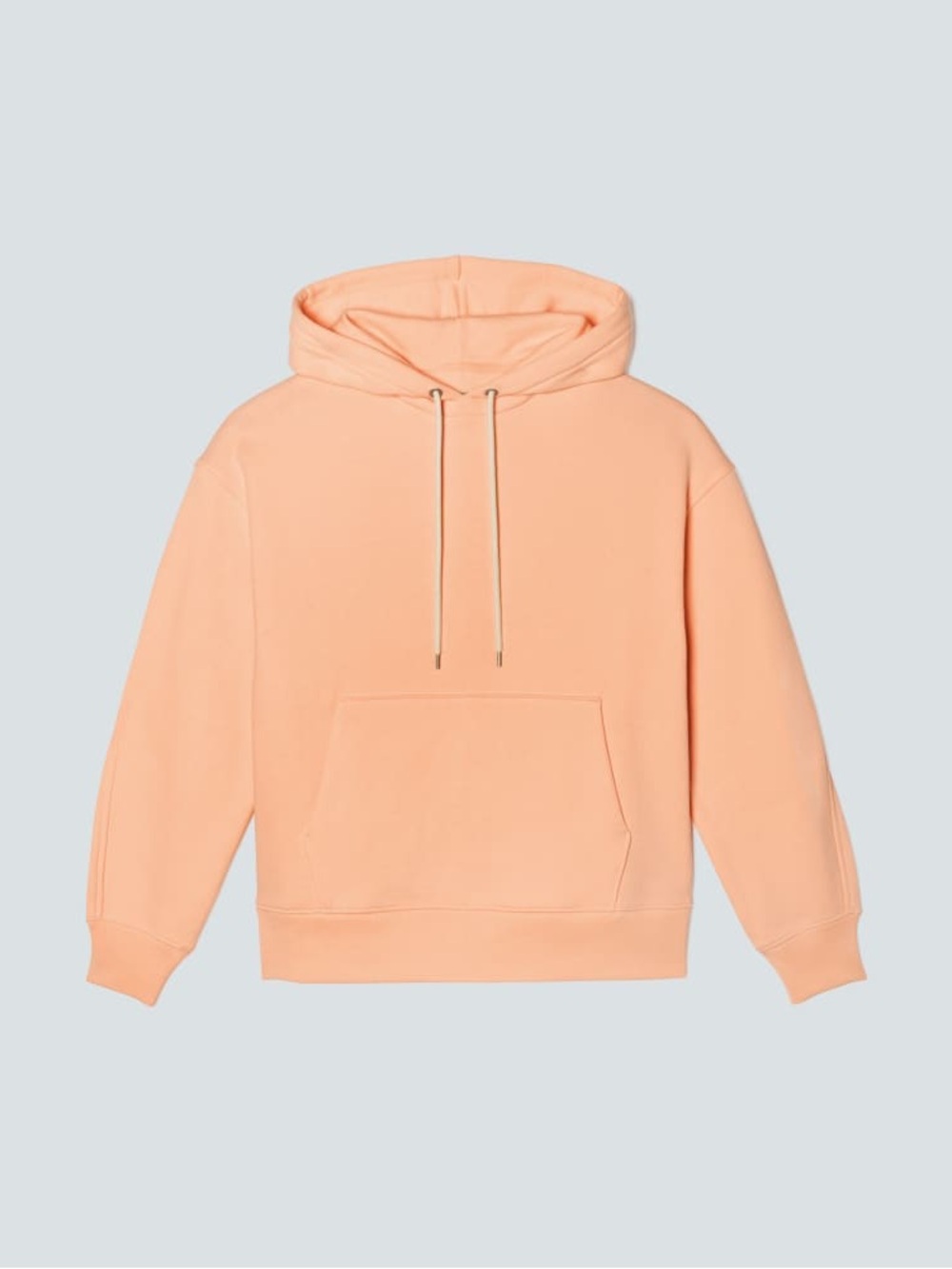 Everlane The Track Organic Popover Hoodie In Apricot / Peach Size Small View 4